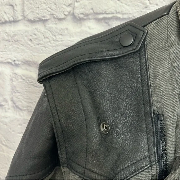 Hein Gerick Motorcycle Jacket 100% Cotton with Genuine Leather Trim Shell - Picture 10 of 14